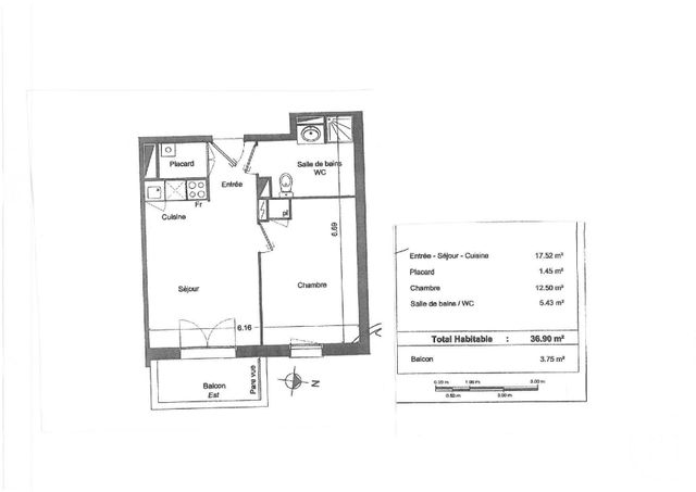 Appartement T2 à louer - 2 pièces - 36.46 m2 - MERIGNAC - 33 - AQUITAINE - Century 21 Cabinet Rollin
